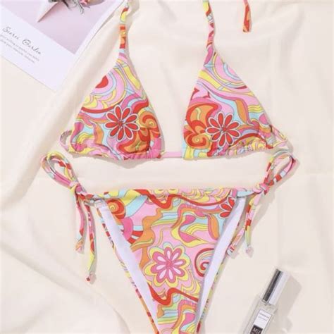 Floral Retro Bikini Women S Fashion Swimwear Bikinis Swimsuits On
