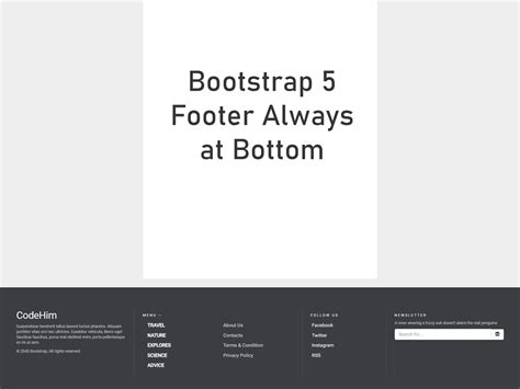 Bootstrap 5 Footer Always At Bottom — Codehim