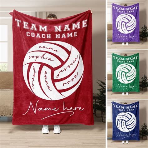 Personalized Volleyball Blanket Volleyball Team Soft Cozy Etsy