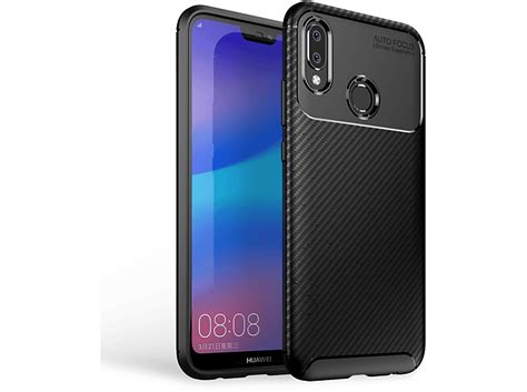 Nalia Carbon Look Silikon H Lle Backcover Huawei P Lite Schwarz