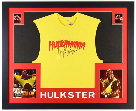 Hulk Hogan Signed Custom Framed Hulkamania T Shirt Psa Pristine