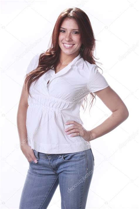 Cute Brunette Woman Stock Photo Redav 64592831