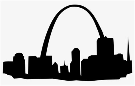 St Louis Arch Silhouette - Skyline , Free Transparent Clipart - ClipartKey