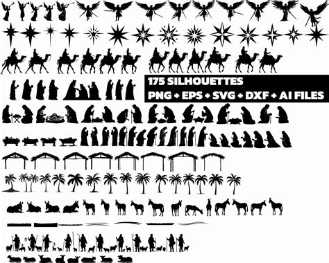 Historically Accurate Nativity Scene Silhouettes Over 170 - Etsy Canada