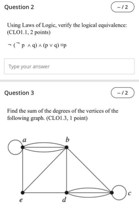 Solved Using Laws Of Logic Verify The Logical Equivalence Chegg