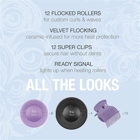Conair Jumbo And Super Jumbo Ceramic Hot Rollers Bonus Super Clips Included Amazon Exclusive