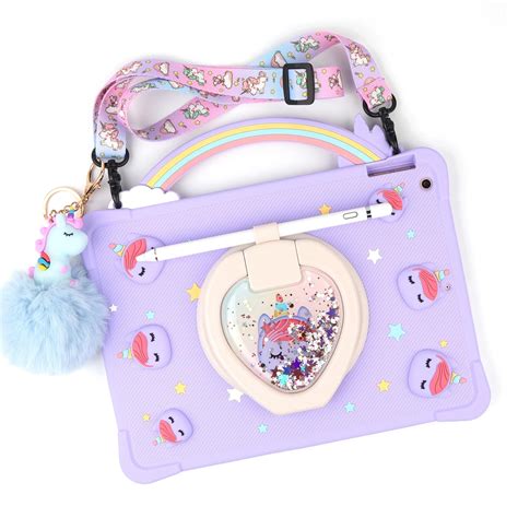 [Super Cute Rainbow Handle Unicorn Case] Compatible with iPad Mini 6th