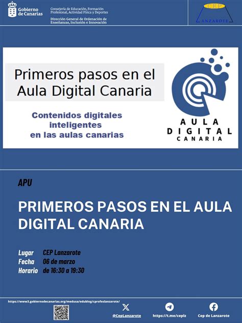 Apu Primeros Pasos En El Aula Digital Canaria Cep Lanzarote