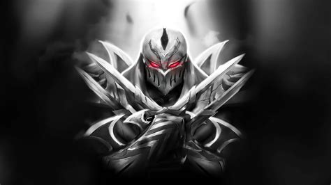 Download Zed Monochrome 2440x1440 League Of Legends Background