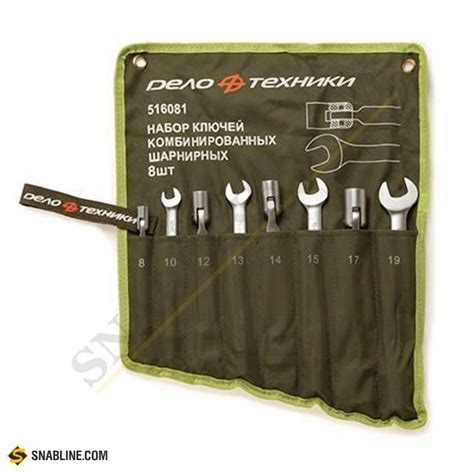 Набор ключей Дело Техники комбинированных шарнирных в сумке 6 штук- 10 ...