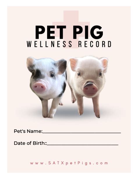 Worming Schedule + Medical Log | FREE Digital Download - SATX Pet Pigs | PORCINE Pet Shop