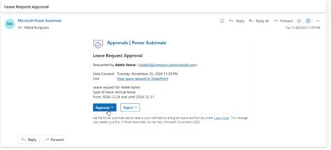 How to automate a leave request in SharePoint