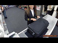 Latina Stewardess Gives The Pawnshop Owner A Blowjob In Public Xxx Mobile Porno Videos