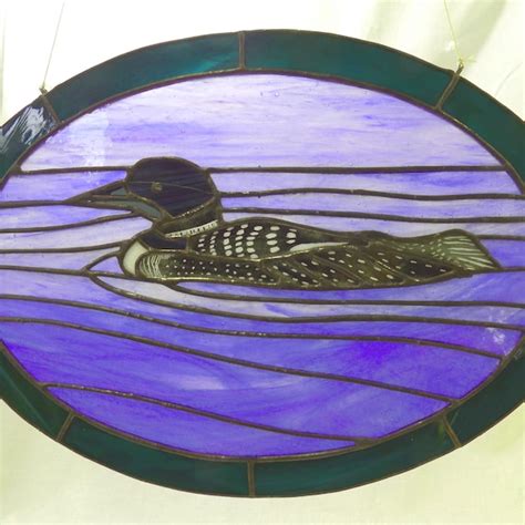 Stained Glass Loon Etsy