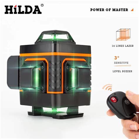 Hilda 12/16 Lines 3/4d Laser Level Level Self-leveling 360 Horizontal ...