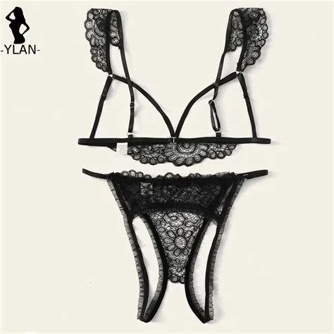 Billionm Women S Sexy Lingerie Set Open Cup Bra Set Hollow Brassiere Crotchless Thong