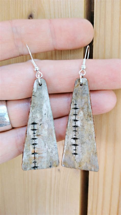 Birch Bark Earrings Etsy