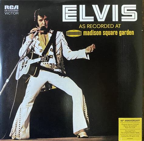 Elvis Presley Elvis As Recorded At Madison Square Garden Good Records To Go