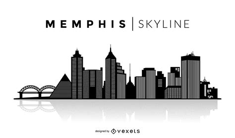 Memphis Silhouette Skyline Vector Download