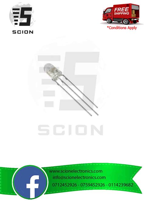 Led 5mm Rg 3 Pin Clear Common Cathode Scion Electronics