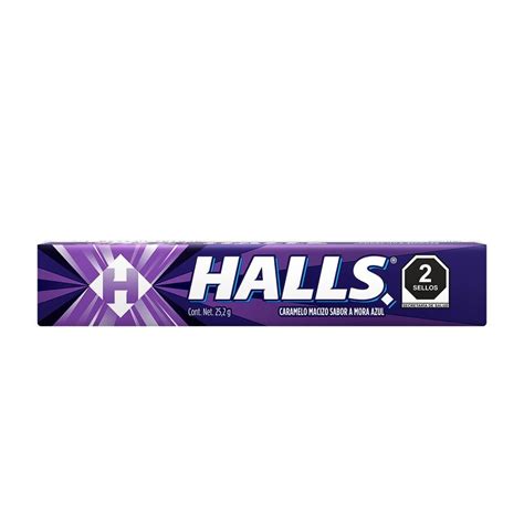 Caramelo Macizo Halls Sabor Mora Azul Pzas Walmart