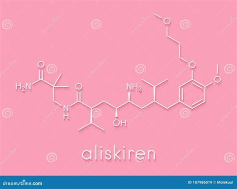 Aliskiren Molecular Structure Isolated On White Stock Photo | CartoonDealer.com #42228762