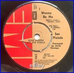 Sex Pistols Anarchy In The Uk A Label Promo Vinyl Single Record Rare Punk Vinyl Records Sex