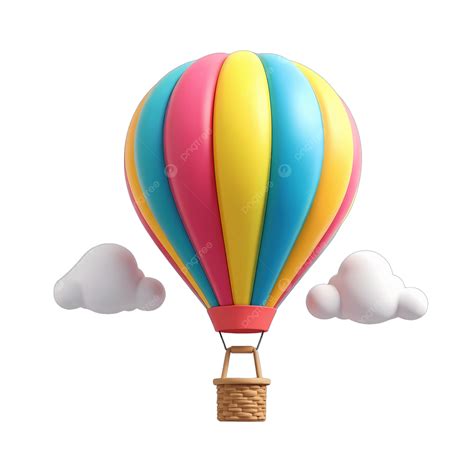 Colorful Hot Air Balloon Basket With Seats Color Hot Air Balloon Basket PNG Transparent