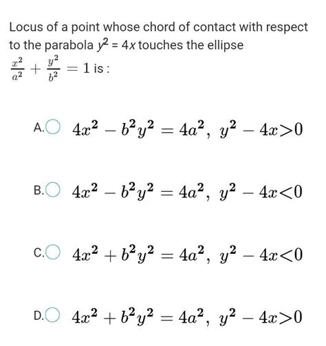 Locus of a point whose chord of contact with respect to the parabola y2 ...