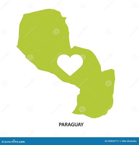 Imprimir Mapa Vectorial De Paraguay Silueta Ilustración del Vector