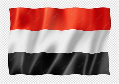 Premium Psd Yemen Flag Isolated On White