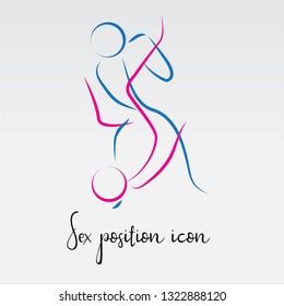 Sex Poses Vector Icon Line Icon เวกเตอรสตอก ปลอดคาลขสทธ