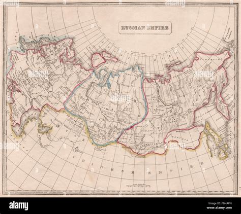 russian empire  europe siberia tobolsk irkoutsk ooc johnson  map stock photo alamy