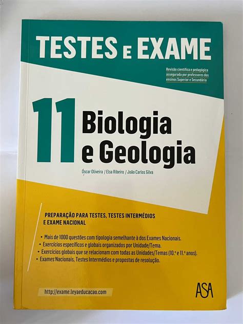 Testes e Exame 11º ano Biologia e Geologia ASA Vila Real Nossa