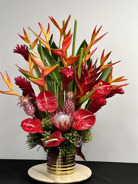 Tropical Floral Arrangement By Maya Studio Florist