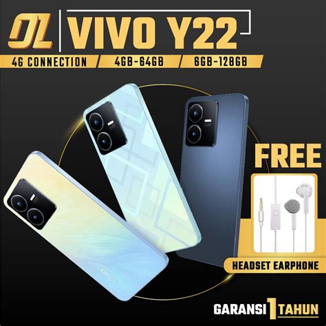 Jual VIVO Y22 4 64 6 128 4 128 RAM 4 6 ROM 64 128 GB 4GB 6GB 64GB 128GB