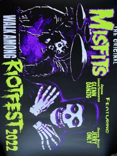 The Original Misfits Riotfest 2022 Poster With Pick 4589561672