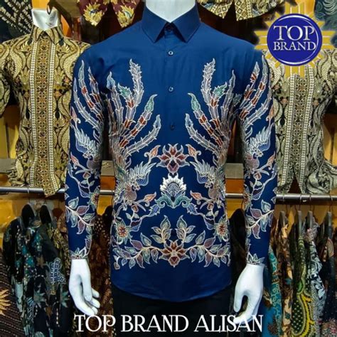 Jual Kemeja Alisan Batik Lengan Panjang Kemeja Batik Slimfit Alisan