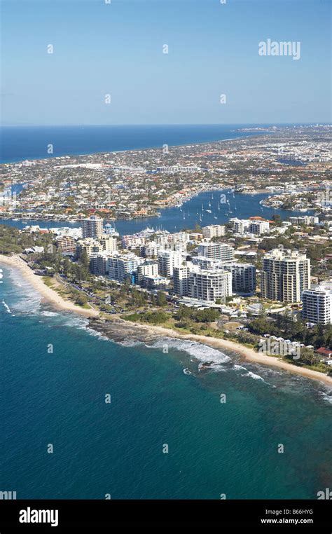 Mooloolaba Beach Mooloolaba Sunshine Coast Queensland Australia aerial Stock Photo - Alamy