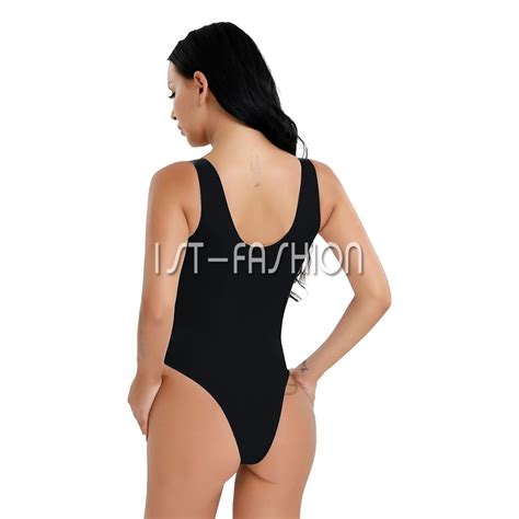 Lingerie Women S Mesh Sheer Leotard Thongs High Cut One Piece Bodysuit Sleepwear Ebay