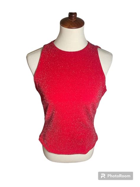 Vintage Red Sparkly Top Gem