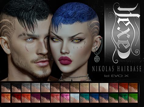 Second Life Marketplace Hexed Nikolas Hairbase Evox Bom Demo