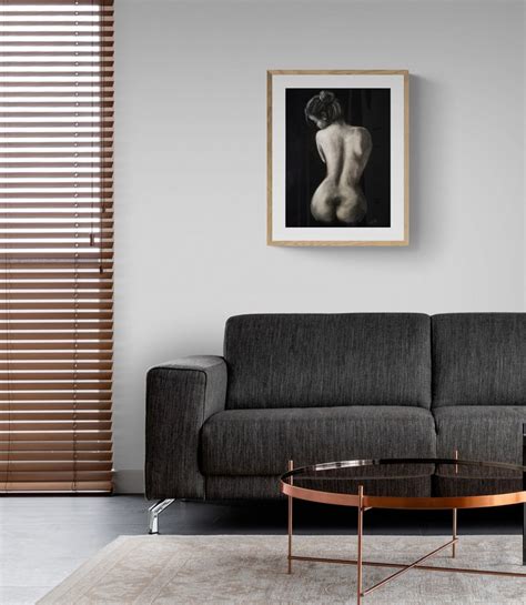 Erotic Bedroom Wall Art Naked Woman Painting Above The Bed Etsy