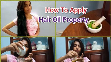 How To Apply Hair Oil Properly Oil Massage For Hair Youtube