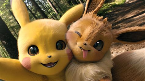 Pikachu And Eevee By Miyaheartilly On Deviantart