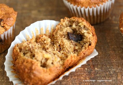 Vegan Gluten free Banana Muffins - Vegan Richa