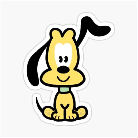 "Pluto Dog" Sticker for Sale by castillogirl | Redbubble