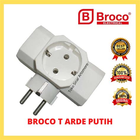 Jual Broco Steker T Arde Putih Colokan T Broco Shopee Indonesia