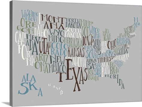 Vintage Chill Us Typography Map Great Big Canvas