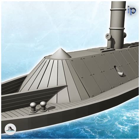 CSS Virginia Merrimack 1862 ironclad warship (2) - Wargaming3D